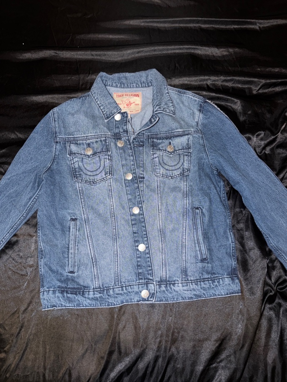 True Religion Girls Light Blue Denim Button-Up Jacket